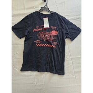State of Mine Mens Italian Spot Pizza Graphic T-Shirt Black Small‎ 16693 NEW